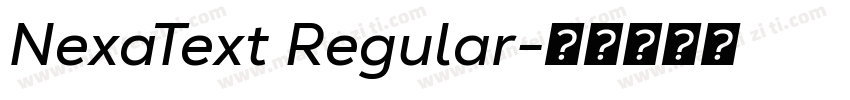 NexaText Regular字体转换